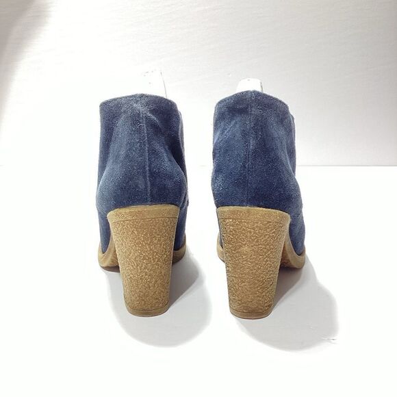 Bata Made In Italy Suede Lace Up Chunky Heels Booties - Picture 2 of 7